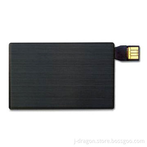 Aluminum Card USB Flash Disk with Both Sides True Color Printing, Suitable for Promotional Gifts